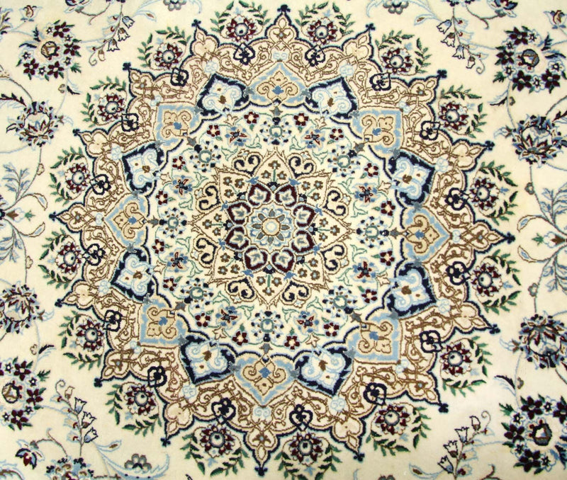 Perzisch tapijt - Nain rond  - 250 x 250 cm - natuurlijk wit