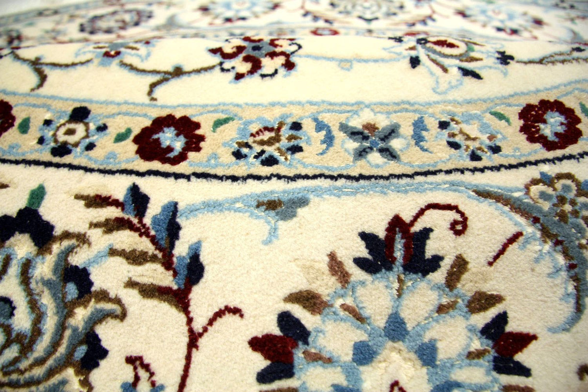 Perzisch tapijt - Nain rond  - 250 x 250 cm - natuurlijk wit