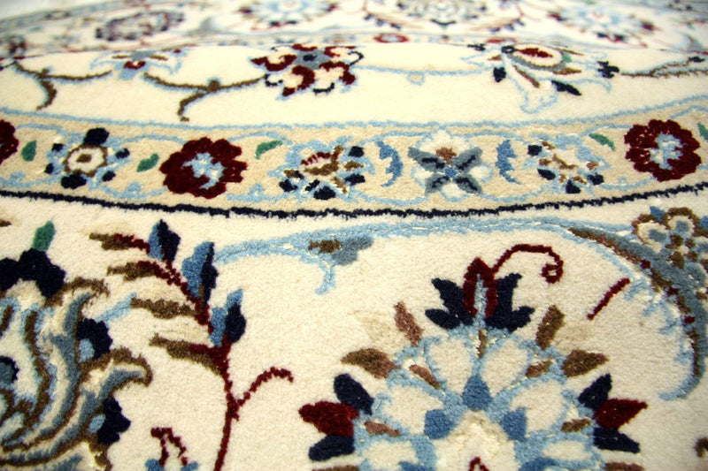 Perzisch tapijt - Nain rond  - 250 x 250 cm - natuurlijk wit