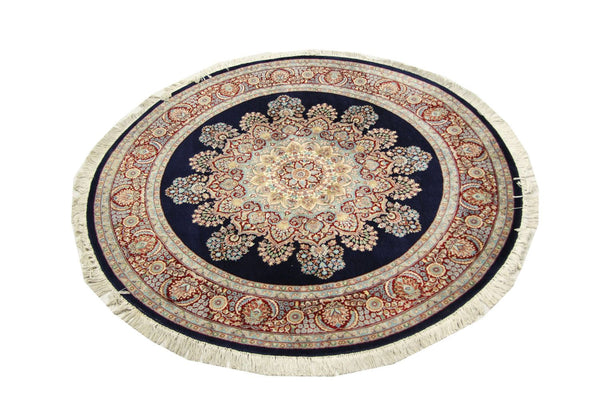 China Tapijt rond  - 184 x 184 cm - blauw