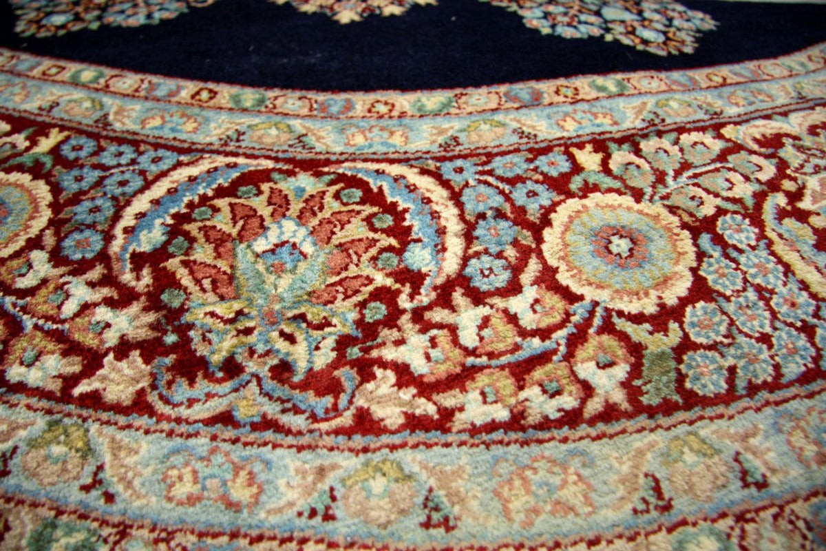 China Tapijt rond  - 184 x 184 cm - blauw