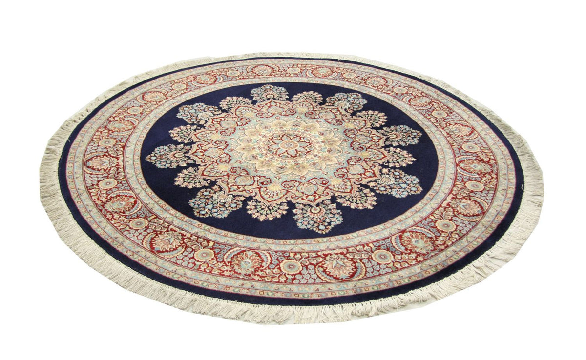 China Tapijt rond  - 184 x 184 cm - blauw