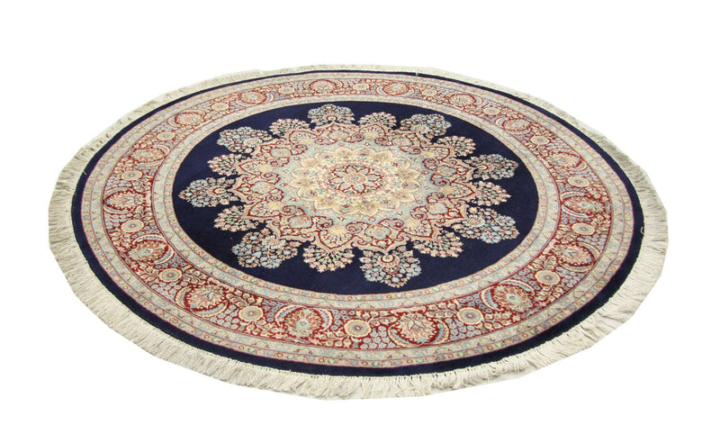 China Tapijt rond  - 184 x 184 cm - blauw