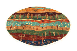 Ziegler tapijt rond  - 172 x 170 cm - veelkleurig