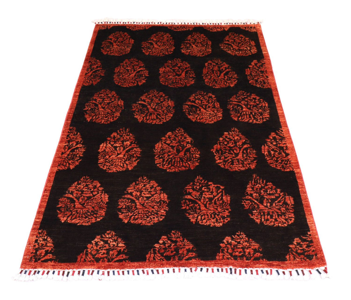 Afghaans tapijt - 180 x 127 cm - donkerrood