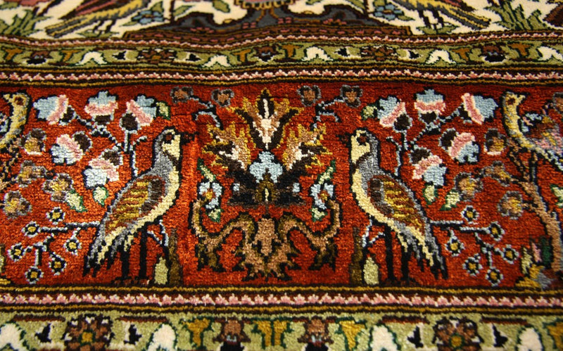 Zijden tapijt - Hereke Silk - Premium - 128 x 80 cm - beige