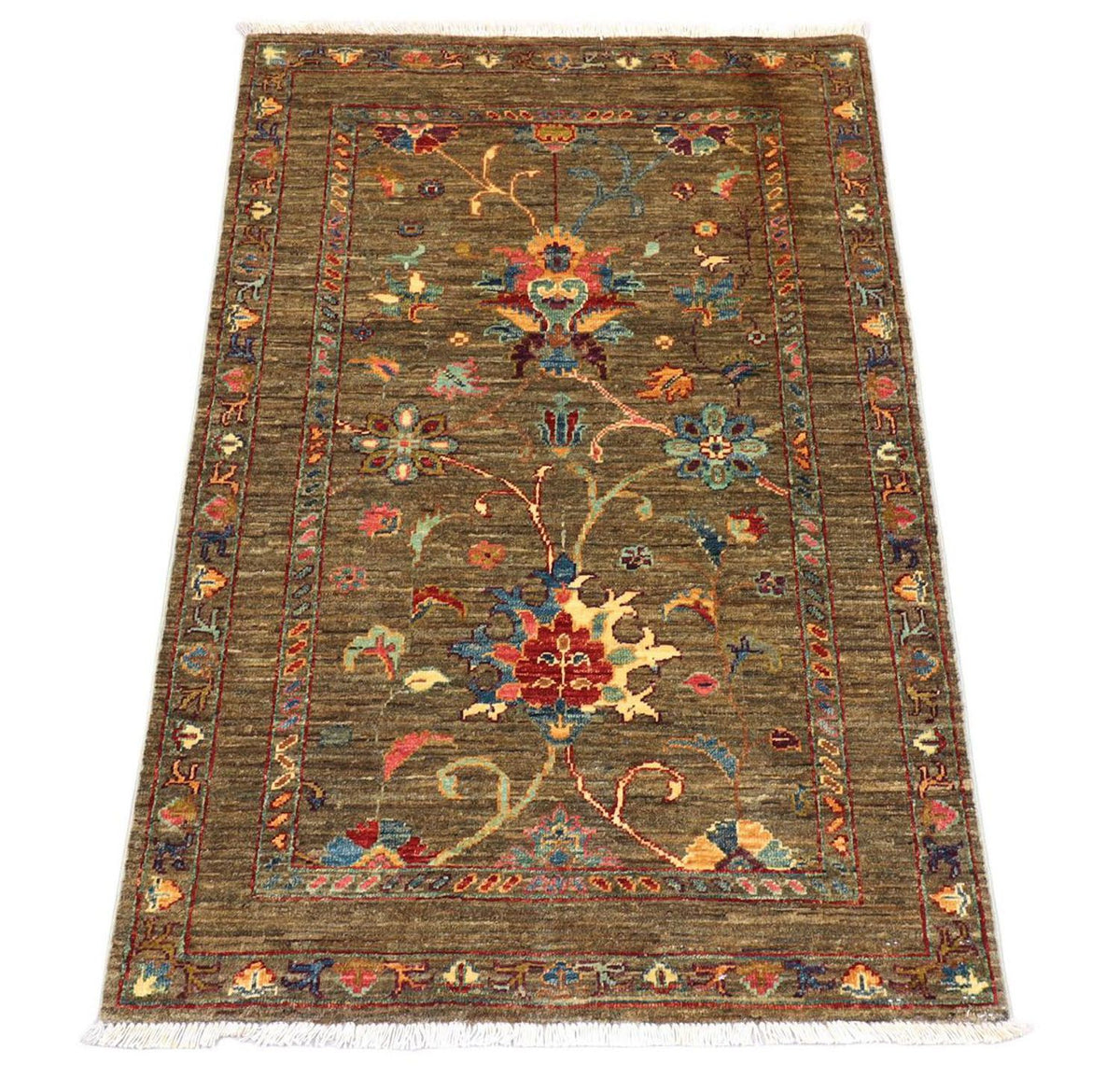 Ziegler tapijt - 124 x 83 cm - olijfgroen