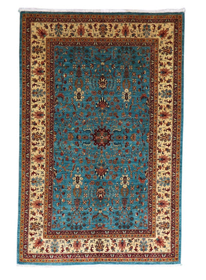 Ziegler tapijt - 299 x 206 cm - zee blauw