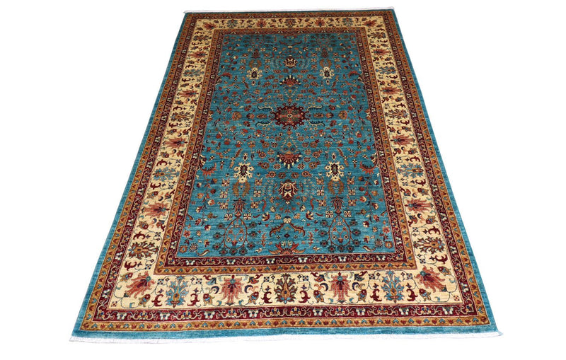 Ziegler tapijt - 299 x 206 cm - zee blauw