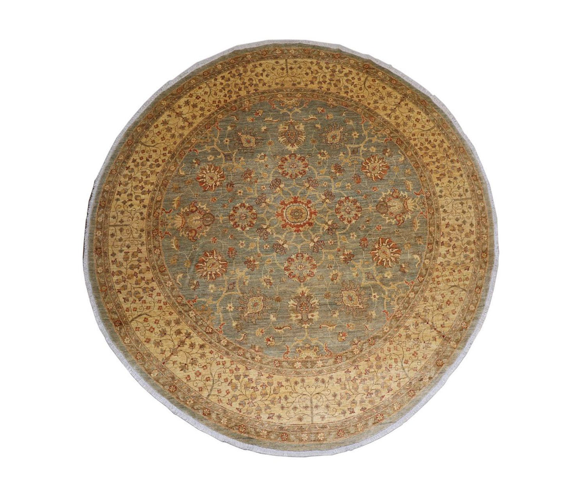 Ziegler tapijt rond  - 307 x 305 cm - bruin