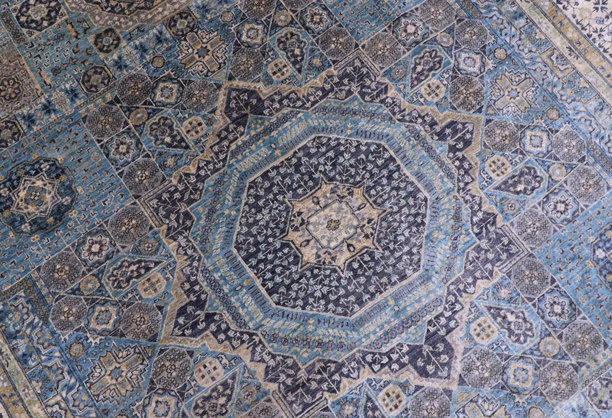 Ziegler tapijt - 355 x 270 cm - lichtblauw