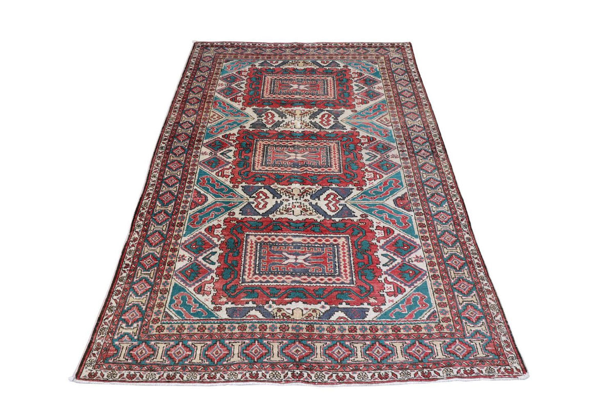 Afghaans tapijt - Bukhara - 206 x 136 cm - beige
