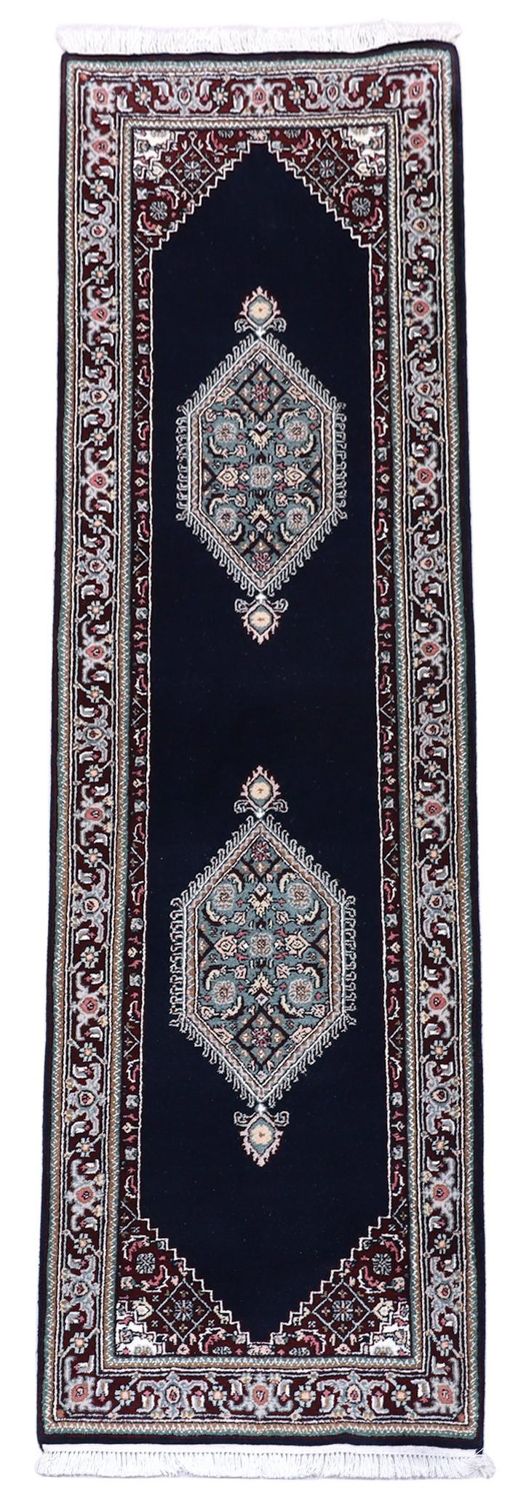 Loper Perzisch tapijt - Bijar - 253 x 79 cm - donkerblauw
