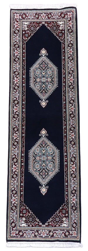 Loper Perzisch tapijt - Bijar - 253 x 79 cm - donkerblauw