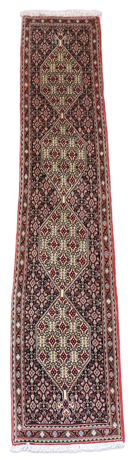 Loper Perzisch tapijt - Bijar - 238 x 50 cm - donkerblauw