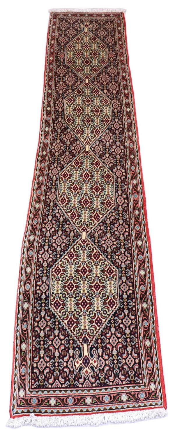 Loper Perzisch tapijt - Bijar - 238 x 50 cm - donkerblauw