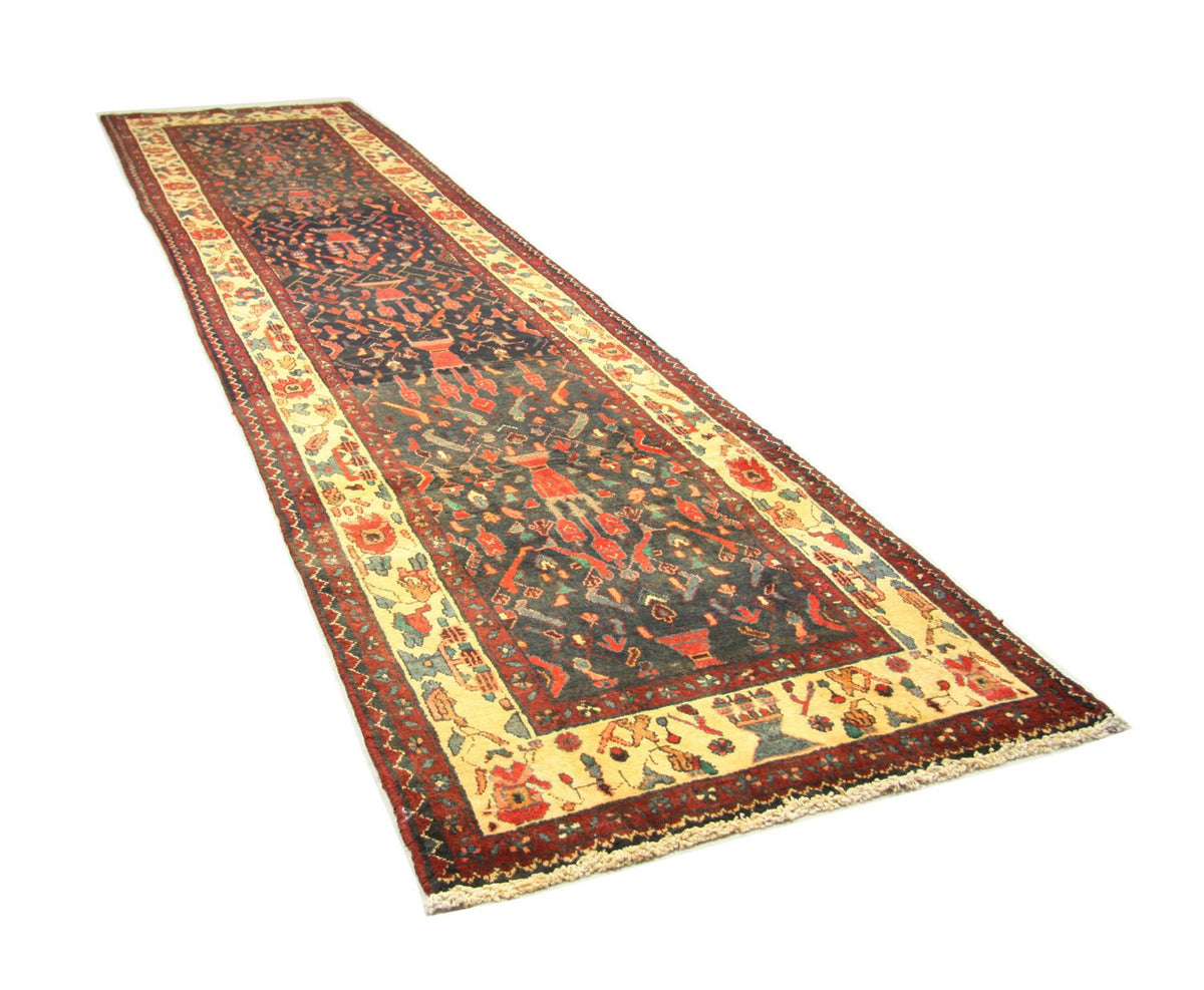 Loper Perzisch Tapijt - Nomadisch - 410 x 104 cm - blauw