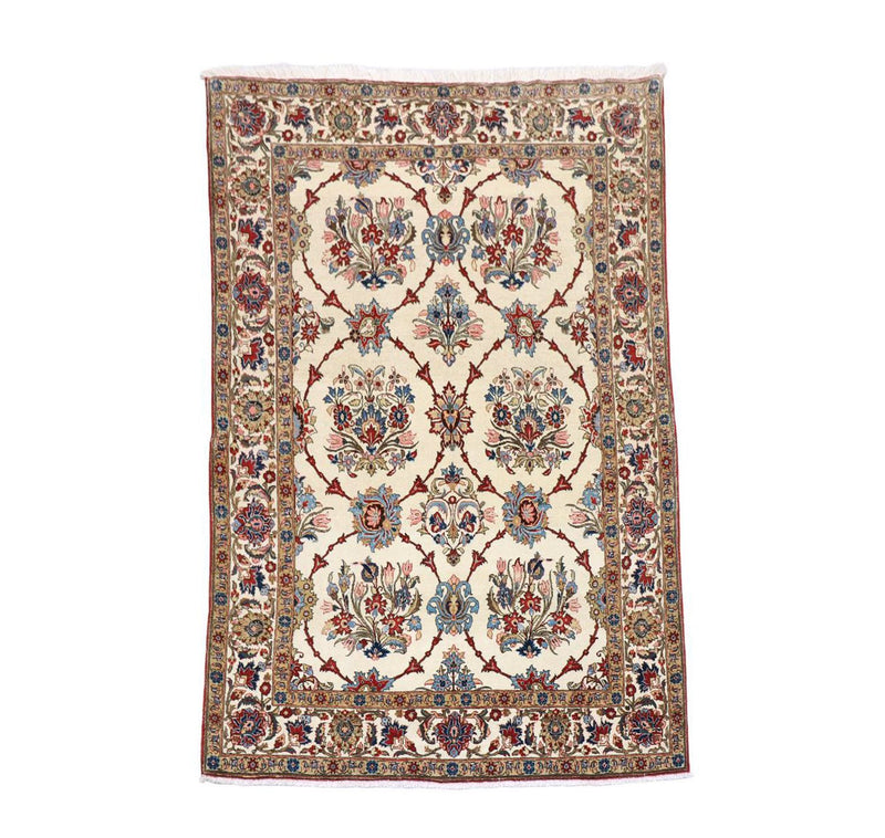 Perzisch tapijt - Ghom - 204 x 135 cm - beige