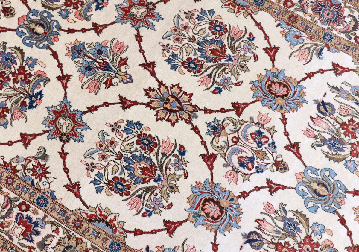 Perzisch tapijt - Ghom - 204 x 135 cm - beige