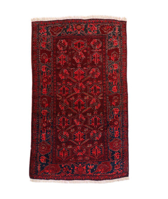 Afghaans tapijt - 119 x 76 cm - donkerrood