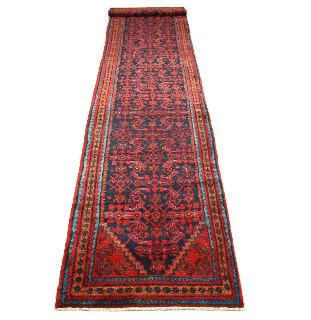 Loper Perzisch Tapijt - Nomadisch - 497 x 107 cm - blauw
