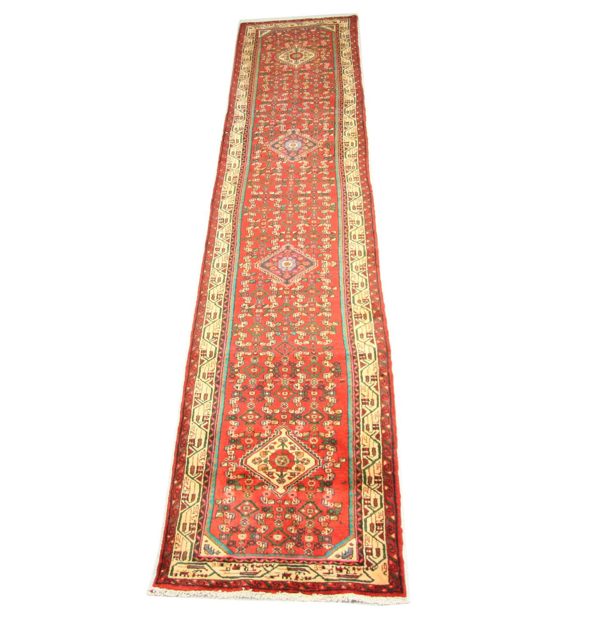 Loper Perzisch Tapijt - Nomadisch - 367 x 80 cm - rood