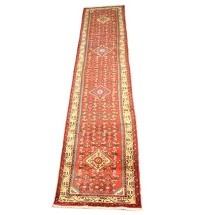 Loper Perzisch Tapijt - Nomadisch - 367 x 80 cm - rood