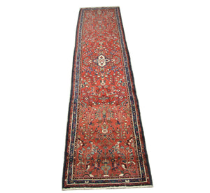 Loper Perzisch Tapijt - Nomadisch - 385 x 89 cm - rood
