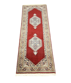 Loper Perzisch tapijt - Bijar - 245 x 75 cm - rood