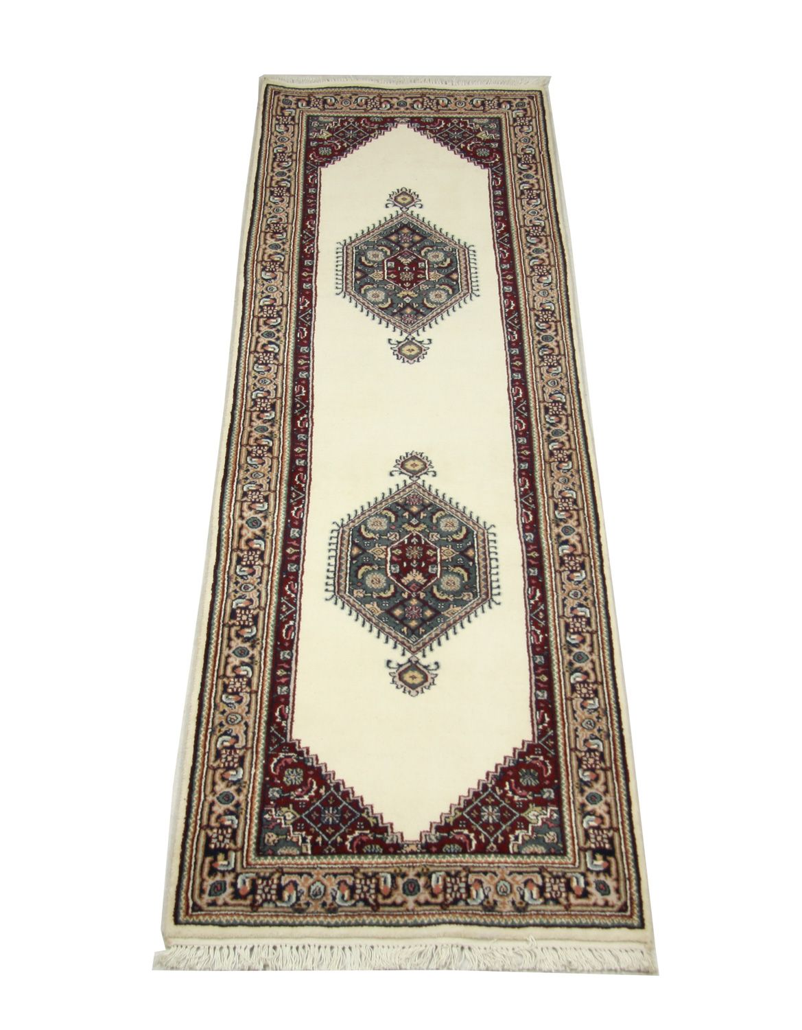 Loper Perzisch tapijt - Bijar - 263 x 77 cm - beige