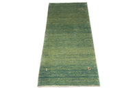 Loper Gabbeh tapijt - Perzisch - 247 x 90 cm - groen
