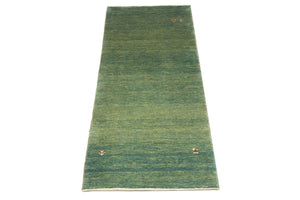 Loper Gabbeh tapijt - Perzisch - 247 x 90 cm - groen