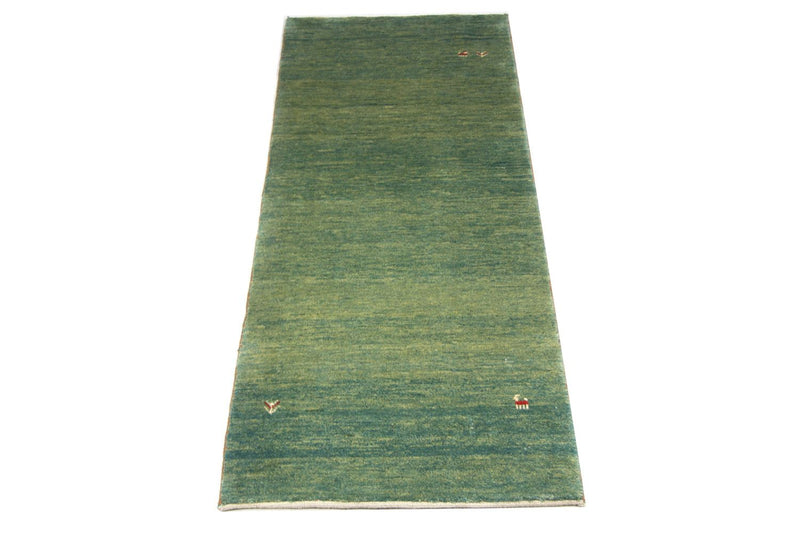 Loper Gabbeh tapijt - Perzisch - 247 x 90 cm - groen