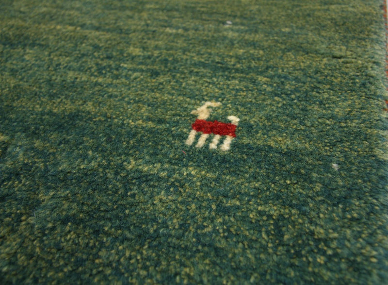 Loper Gabbeh tapijt - Perzisch - 247 x 90 cm - groen