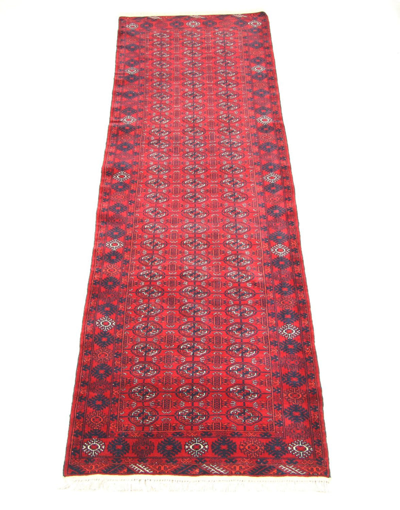 Loper Afghaans tapijt - Bukhara - 278 x 83 cm - rood