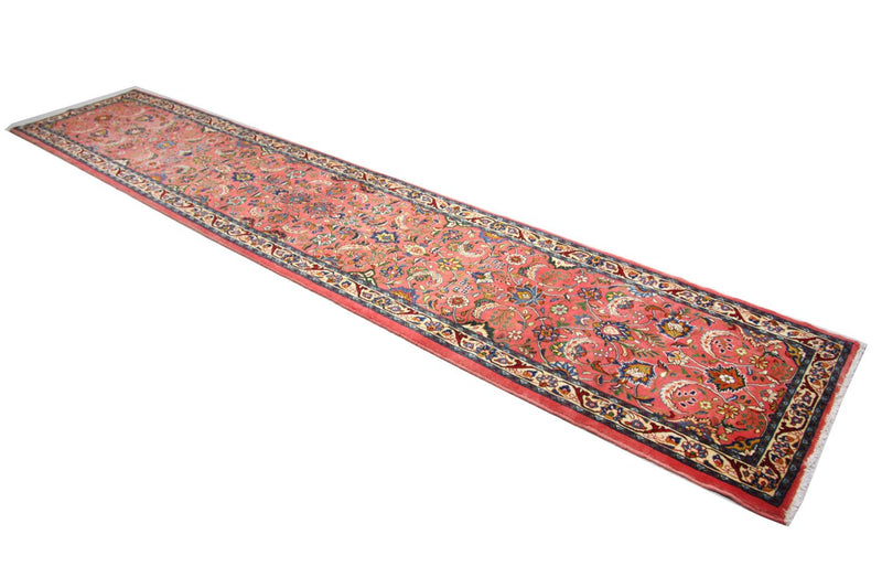 Loper Perzisch tapijt - Klassiek - 406 x 80 cm - licht rood