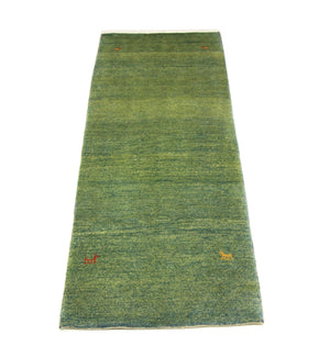 Loper Gabbeh tapijt - Perzisch - 233 x 84 cm - groen