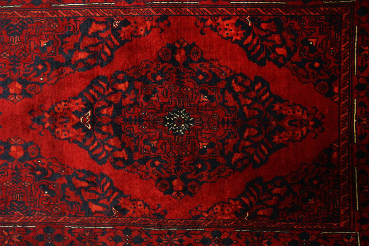Loper Afghaans tapijt - 287 x 77 cm - rood