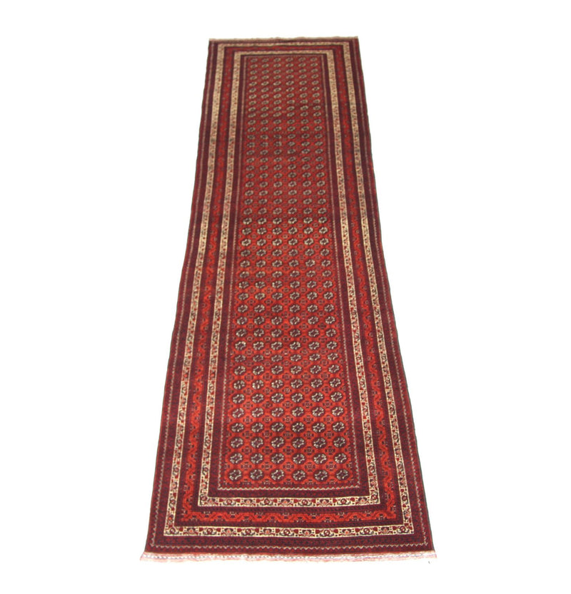 Loper Afghaans tapijt - Bukhara - 339 x 84 cm - rood