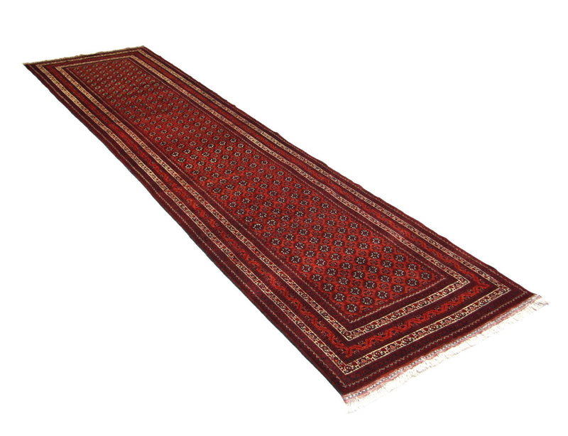 Loper Afghaans tapijt - Bukhara - 339 x 84 cm - rood