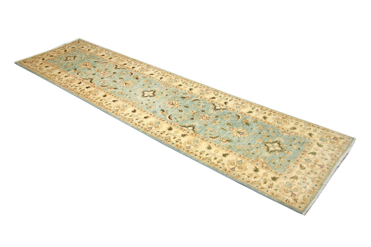 Loper Ziegler tapijt - 312 x 84 cm - blauw