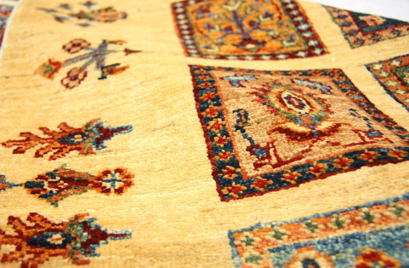 Loper Ziegler tapijt - 248 x 81 cm - goud