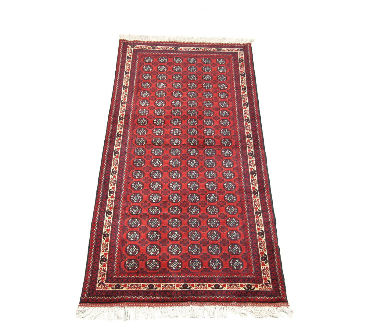 Loper Afghaans tapijt - Bukhara - 258 x 87 cm - rood
