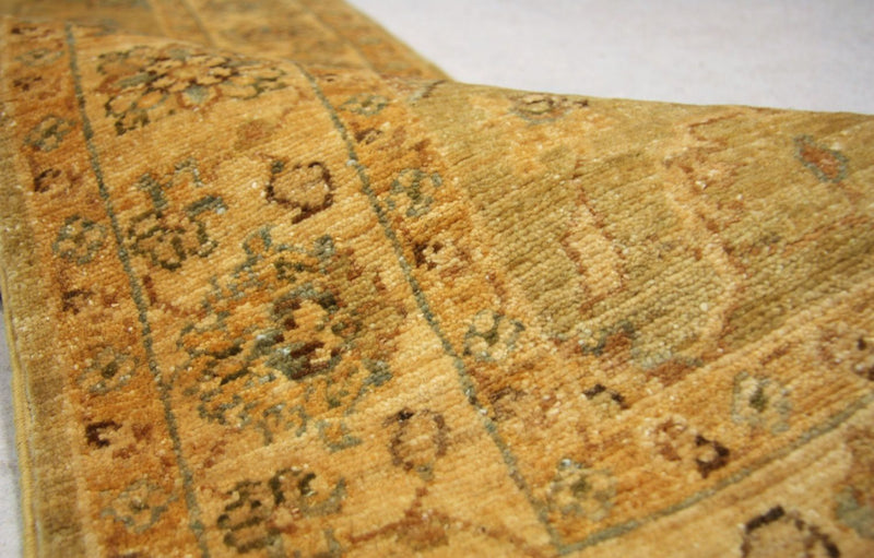 Loper Ziegler tapijt - 276 x 88 cm - goud