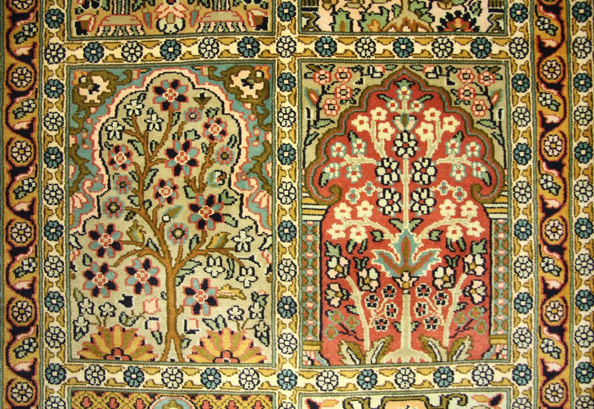 Loper Zijden tapijt - Kashmir Silk - 298 x 82 cm - veelkleurig