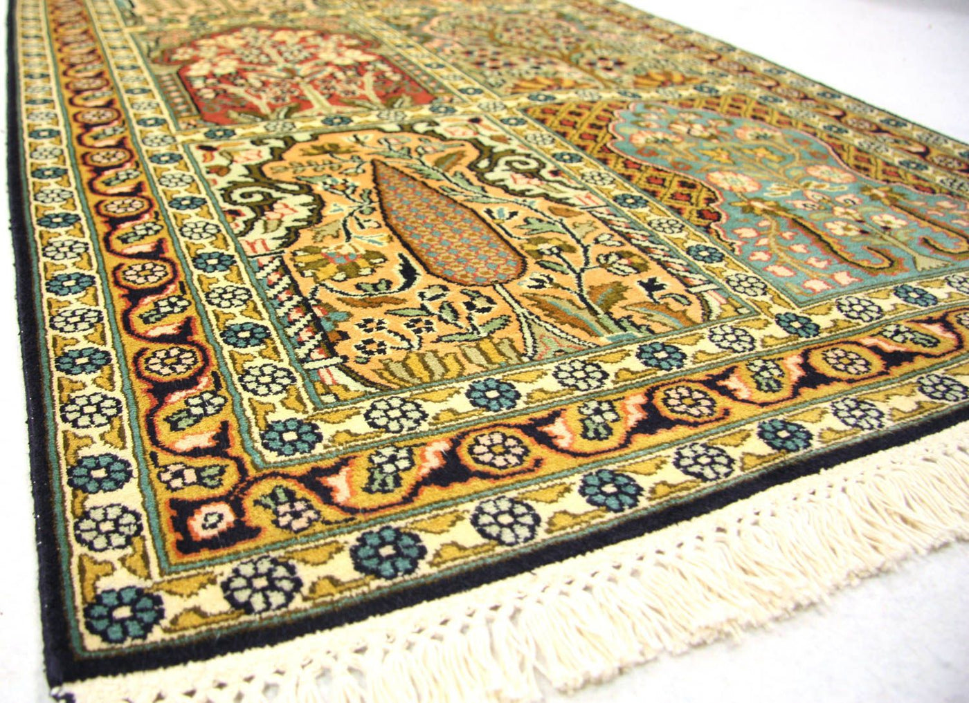 Kasjmir zijde Tapijt 298x82cm - Oosters Tapijt