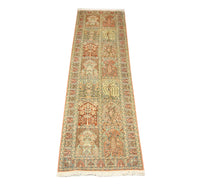 Loper Zijden tapijt - Kashmir Silk - 292 x 79 cm - bruin