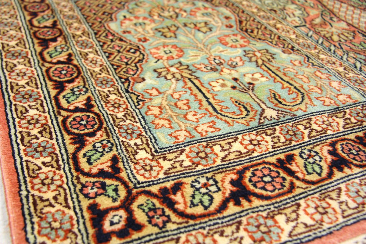 Loper Zijden tapijt - Kashmir Silk - 307 x 78 cm - veelkleurig