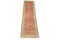 Loper Zijden tapijt - Kashmir Silk - 292 x 78 cm - oranje
