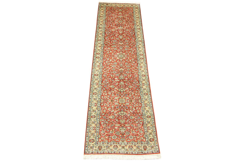 Loper Zijden tapijt - Kashmir Silk - 292 x 78 cm - oranje